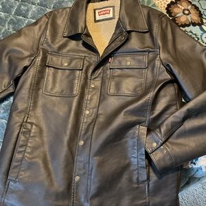 Levi’s faux leather brown jacket